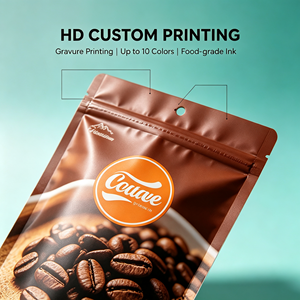 Custom Printed <b>Vacuum</b> <b>Bags</b> Resealable Stand Up Packaging Pouches Full Color Logo for Food Supplement Coffee - Product Image 5