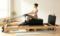 Máquina de Pilates Plegable de Madera de Roble MJD, Equipo de Pilates de Alta Calidad de Grado Comercial, Adecuado para Ejercicio Físico
