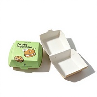   Boîte à hamburger pliable personnalisée, boîte d'emballage alimentaire et cadeau de fête avec motif et couleur personnalisés