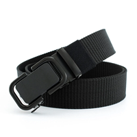 Ceinture en sangle tissée extensible robuste sans trous avec boucle à dégagement rapide, ceinture tactique pour les sports de plein air et l'usage quotidien