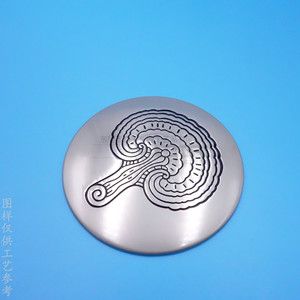Placa de Identificación Personalizada de Aleación de Zinc de 55 mm, Niquelado Mate, para Decoración de Embalaje Exterior, Logotipo Personalizado - Product Image 1