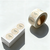 Autocollants et étiquettes personnalisés en carton d'art avec logo, adhésifs, recyclés, imperméables, écologiques, durables pour l'utilisation alimentaire