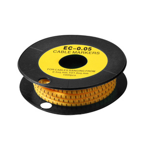 Marcadores de cables Ec, envoltura en espiral amarilla de 0,05 mm para cables de 0,5 a 1,6 mm², 1000 unidades - Product Image 1