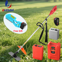 Tondeuse à gazon industrielle sans fil au lithium professionnelle 24V/48V, combo cueilleur de thé, coupe l'herbe, les petites branches, brosse commerciale