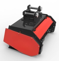 Broyeur forestier hydraulique robuste avec moteur, boîte de vitesses et roulement pour excavatrice de 3 à 22 tonnes, débroussailleuse pour défrichage