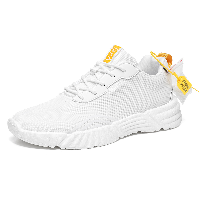 New Wholesale low cheaper Price Knitted Upper Breathable Men Sports Shoes Men Tennis Shoes Men Sneakers