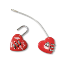 Mini serrure à mot de passe en forme de cœur, petit cadenas métallique à combinaison de Code à 3 chiffres pour sacs de voyage