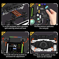 Kit de construction de volant de course 854 pièces, modèle de simulateur F1, briques de collection, modèle en plastique ABS, voitures jouets éducatives