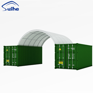 Abri pour conteneur maritime de 20 pieds avec toit en dôme et structure en acier - Product Image 6