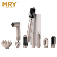MRY Brosse à air chaud pliable 6 en 1 à séchage rapide 110000 tr/min Sèche-cheveux électrique Boucleur électrique Multi-styler Brosse sèche-cheveux
