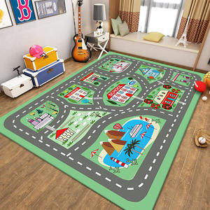 Tapis de jeu rectangulaire pour enfants Wan Xinlong, motif voitures sur route, antidérapant, éducatif, pour chambre à coucher, salon, usage enfant - Product Image 5