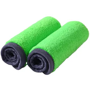 Edgeless Sewed Covered high quality microfiber towel long short pile microfiber towel car cleaning cleaning
