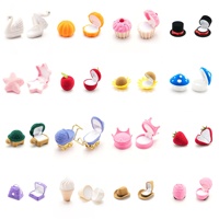 Boîte d'emballage de bijoux créative en peluche miniature pour Noël, Halloween, la Saint-Valentin, pendentif de bague, boucles d'oreilles