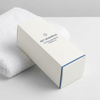 Boîte en carton blanc personnalisée pour shampoing pour animaux, emballage de qualité pharmaceutique en gros avec impression de logo