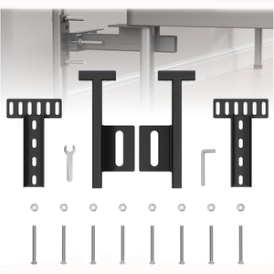Support de Tête de Lit Triangulaire Robuste - Support de Cadre de Lit Ajustable en Acier Noir pour Meubles d'Intérieur - Product Image 5