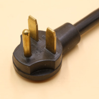 Cable de alimentación de 3 clavijas para electrónica, TV, ordenador, impresora, Radio, Monitor, Samsung, Dell, color negro, 10 amperios, 125 voltios