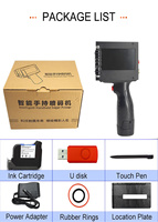 12.7 Handheld Inkjet Printer Automatische Metalen Behuizing Inkjet Etiketprinter Datumcoderaar Batchnummer Flex Eierdoos Buitenverpakking Doos