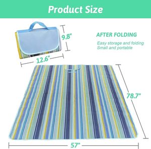 Portable <b>Large</b> Waterproof Foldable Beach <b>Mat</b> Blanket Sand Less Picnic Blanket for Camping and Hiking for Outdoor Use Sand - Product Image 2