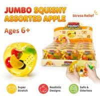 Bestseller transfrontalier : Jouets anti-stress Vaseline Apple Squishy, jouet anti-stress en forme de fruit de Noël, non-rétractable, doux, collant, fait main