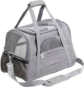 Easy Vet Visit Pet Carrier for Medium Cats and Small Dogs. Safe, Comfortable and Convenient. Airline Approved, <b>Top</b> <b>Loading</b> and C - Product Image 1