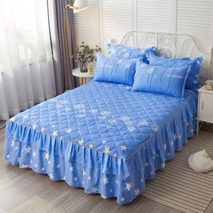 <span class=keywords><strong>Lenzuola</strong></span> Trapuntate Spesse, Tessuti per <span class=keywords><strong>Letto</strong></span>, Copriletto, Lenzuolo Piatto in Cotone con Motivi Floreali, Copriletto con Balza - Product Image 6