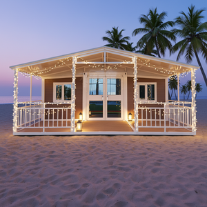 Casa Móvil Portátil <span class=keywords><strong>de</strong></span> Acero Resistente al Viento con Panel Sándwich y Tablero Metálico Tallado para Vivienda Temporal - Product Image 1