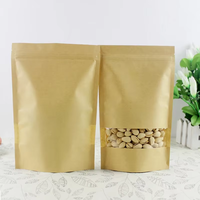 Sachet de café refermable en aluminium et papier kraft, 1kg 500g 250g, fond plat mat avec valve et fermeture éclair, résistant à l'humidité, pour aliments pour animaux de compagnie