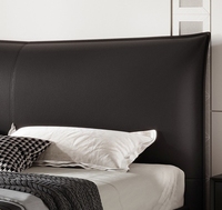 Offre Spéciale de meubles modernes de luxe pour chambre à coucher King Size Lit en cuir minimaliste de qualité avec cadre en bois massif pour usage domestique