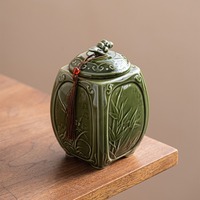 Pot à thé en céramique émaillée de 230 ml/550 ml, hermétique et résistant à l'humidité, pour le stockage du thé blanc et du Pu'er