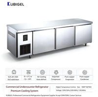 Table de réfrigération commerciale avec congélateur 400L, écoénergétique, design élégant pour les restaurants