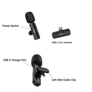 Microphone Lavalier sans Fil USB-C OEM avec Clip, Garantie 12 Mois, Portée 20-30M, Compatible Smartphones/Tablettes Android - Product Image 3