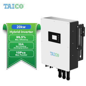 Système hybride de panneaux solaires TAICO, hybride 20 kW 25 kW, onduleurs solaires haute tension, kw 20 kW 25 kW, onduleur solaire hybride pour la maison - Product Image 1