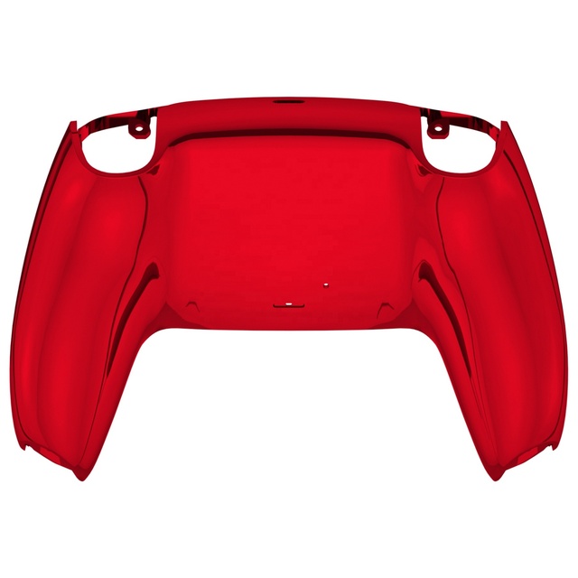 EXtremeRate Chroming Red Replacement Bottom Backplate Shell Back Shell for PS5 Controller