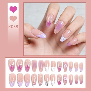<span class=keywords><strong>Uñas</strong></span> Postizas K058 con Degradado Morado y Blanco, Diseño de Copo de Nieve, Estilo Francés, Reutilizables, Estética Invernal, ABS Premium, Venta al Por Mayor, Disponibles en Stock - Product Image 2