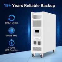 Système de stockage solaire tout-en-un 5000W avec onduleur solaire empilable, batterie LiFePO4 10kWh, CAN 6000+ cycles, MPPT pour la sauvegarde à domicile