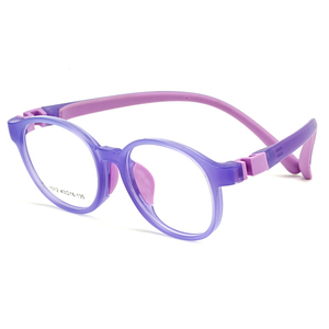 1012 siêu nhẹ linh hoạt TR90 Silicone trẻ em Kính retro vòng quang Kính mắt theo toa khung chàng trai và cô gái - Product Image 6