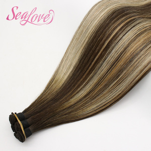 Extensioni per <span class=keywords><strong>capelli</strong></span> con trama invisibile cucita a mano di alta qualità, <span class=keywords><strong>capelli</strong></span> umani vergini europei, balayage, trama annodata a mano - Product Image 4