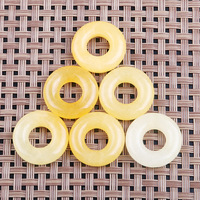 Pendentif en pierre précieuse de 20 mm en forme de donut, poli et fini, motif boucle de paix, pour décoration intérieure et fabrication de bijoux DIY – Tendance et créatif