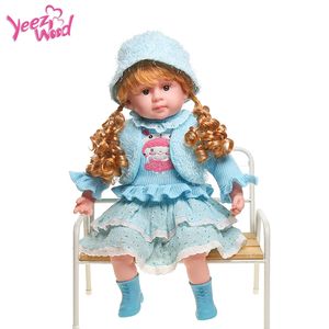 Muñecas Electrónicas de Vinilo Suave para Bebés, con Función de Hablar Español, Tocar, Mover <span class=keywords><strong>los</strong></span> <span class=keywords><strong>Ojos</strong></span>, Venta Directa de Fábrica - Product Image 4