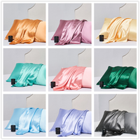 Taie d'oreiller en satin de qualité hôtelière, personnalisable, luxe, fermeture éclair ou enveloppe