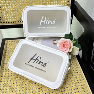 Custom logo Cosmetic <b>Bags</b> for Travel Durable Pu <b>Makeup</b> <b>Bag</b> clear Pvc <b>Bag</b> with Zipper Waterproof Cosmetic Pouch for Travel - Product Image 1