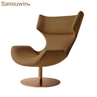 Chaise pivotante à cadre en métal de haute qualité nouveau design avec tissu confortable pour la maison ou l'hôtel pour les canapés de salon