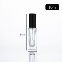 Flacon de parfum carré en verre avec bouchon métallique, pulvérisateur à pompe, sérigraphie colorée, 5ml/10ml/15ml, diffuseur à bâtonnets