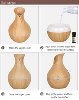 Parfum huile humidificateur d'air bois chambre humidificateur diffuseur d'huile essentielle bas prix usine veilleuse