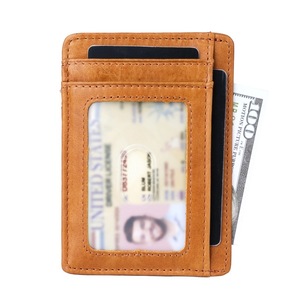 Portefeuille <span class=keywords><strong>porte</strong></span>-cartes pour <span class=keywords><strong>homme</strong></span> en cuir Crazy Horse de qualité supérieure, style vintage, design fin et minimaliste, logo personnalisé OEM/ODM. - Product Image 3