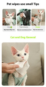 Venta al por mayor 80 piezas de toallitas de limpieza para mascotas suaves ecológicas toallitas personalizadas para perros y gatos - Product Image 3