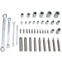 Juego de Destornilladores y Llaves Torx HTL Universal de 41 Piezas, con Puntas Métricas Hexagonales para Reparación de Automóviles