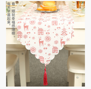 Bandera <span class=keywords><strong>de</strong></span> lino para <span class=keywords><strong>mesa</strong></span> <span class=keywords><strong>de</strong></span> Navidad, decoración navideña, producto para el hogar, regalo <span class=keywords><strong>de</strong></span> Navidad, Año Nuevo, 35x2022 cm, 180 - Product Image 5