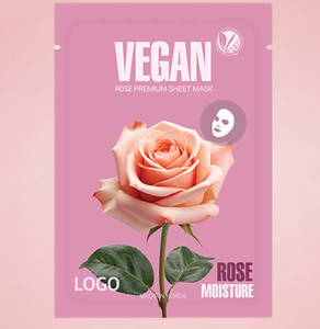 แผ่นมาส์กหน้าวีแกนกุหลาบ ไฮยาลูรอนิค แอซิด บำรุงผิวให้ชุ่มชื้น กระจ่างใส โรแมนติก สกินแคร์วีแกน รับรองมาตรฐานวีแกน ผลิตในเกาหลี ODM OEM - Product Image 3