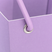 Sac cadeau en papier avec poignée en fil métallique, panier pour cadeaux de fête, boîte à bonbons, mini sac fourre-tout coloré pour les cadeaux de mariage, logo personnalisé